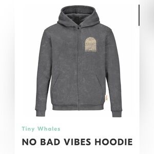 TINY WHALES 
French Terry, Zipper Hoodie 
Size 12 l/14
Unisex